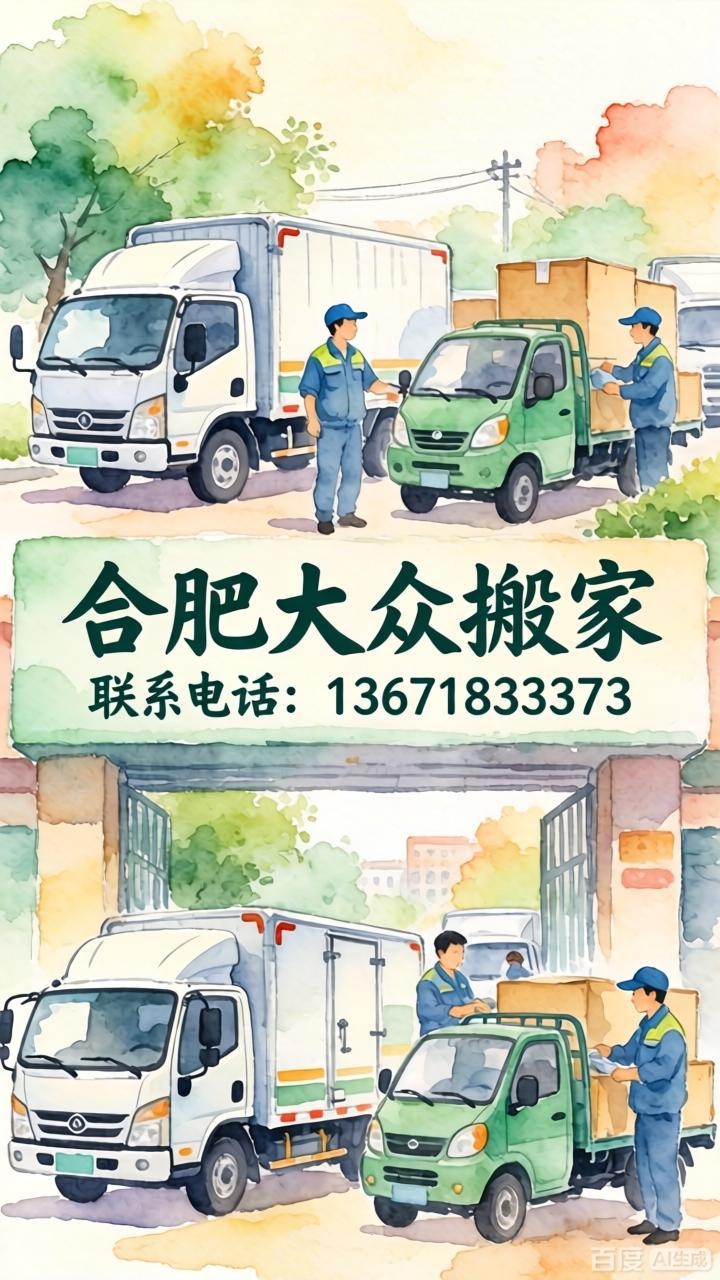 合肥搬家公司 大众搬家公司在肥西搬家方面服务肥西县全境深化到每个社区