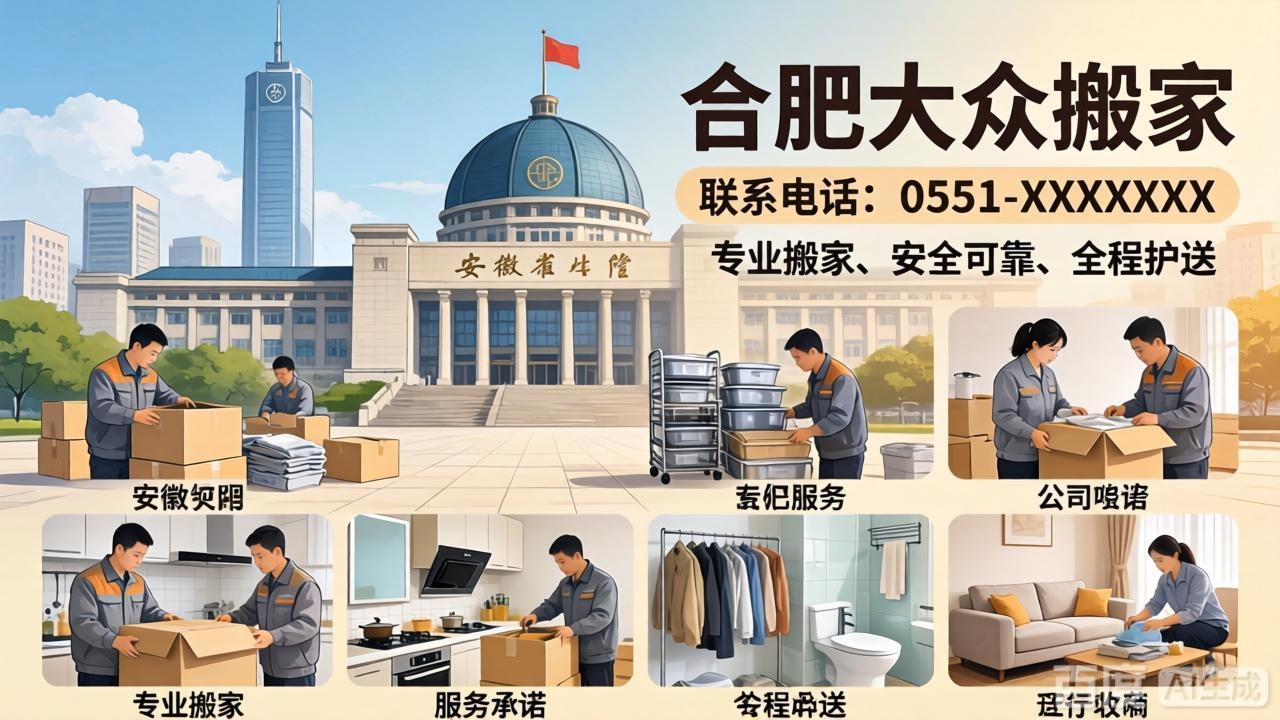 合肥搬家公司 长途搬家服务全国及周边省份；大众搬家服务长三角 京津冀 长江经济带